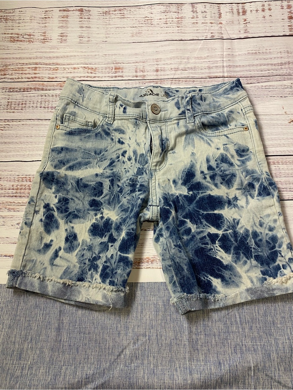 Jordache Blue Tie-Dye Denim Kids Shorts Sz-8